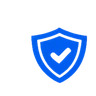 Blue verified shield icon