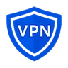 Blue VPN shield icon